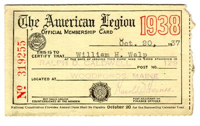 American Legion Card